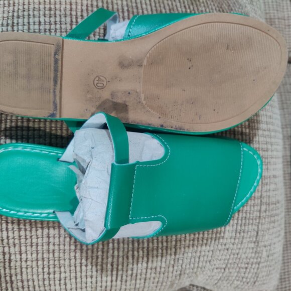 A 2 for 1 special on summer slides Vibrant Red and Green Summer Slide Sandals - Picture 16 of 16